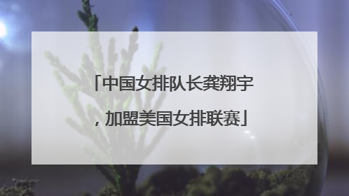 中国女排队长龚翔宇，加盟美国女排联赛
