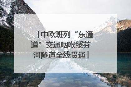 中欧班列“东通道”交通咽喉绥芬河隧道全线贯通