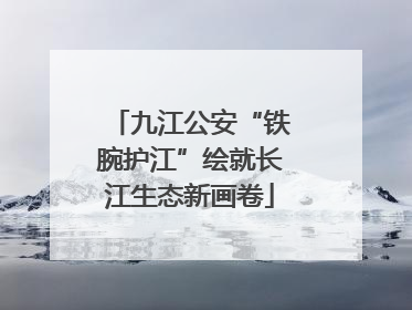 九江公安“铁腕护江”绘就长江生态新画卷
