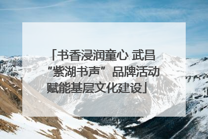 书香浸润童心 武昌“紫湖书声”品牌活动赋能基层文化建设