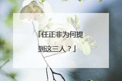 任正非为何提到这三人？