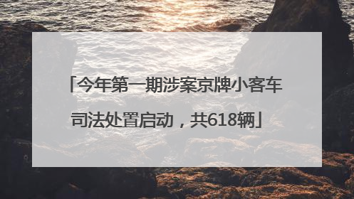 今年第一期涉案京牌小客车司法处置启动，共618辆