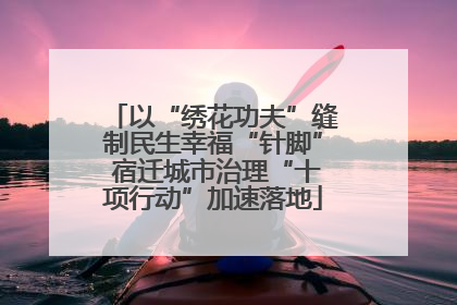 以“绣花功夫”缝制民生幸福“针脚” 宿迁城市治理“十项行动”加速落地