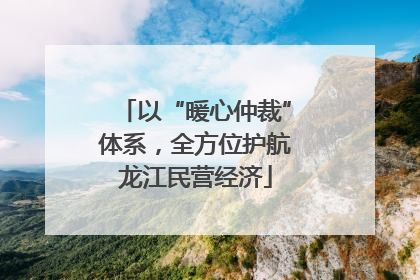 以“暖心仲裁”体系，全方位护航龙江民营经济