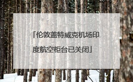 伦敦盖特威克机场印度航空柜台已关闭