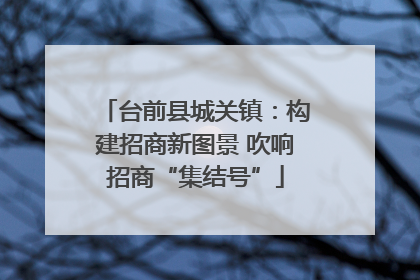台前县城关镇：构建招商新图景 吹响招商“集结号”