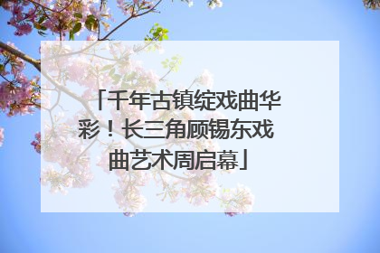 千年古镇绽戏曲华彩！长三角顾锡东戏曲艺术周启幕