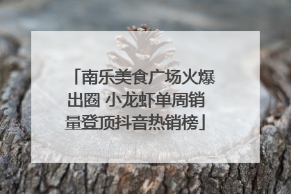 南乐美食广场火爆出圈 小龙虾单周销量登顶抖音热销榜