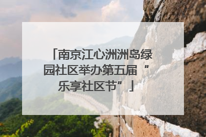 南京江心洲洲岛绿园社区举办第五届“乐享社区节”