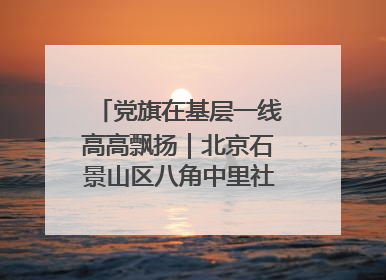 党旗在基层一线高高飘扬｜北京石景山区八角中里社区党委：用脚步丈量民生