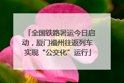 全国铁路暑运今日启动，厦门福州往返列车实现“公交化”运行