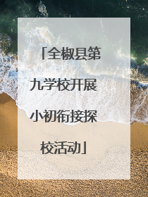 全椒县第九学校开展小初衔接探校活动