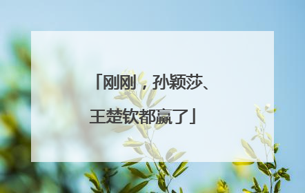 刚刚，孙颖莎、王楚钦都赢了