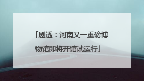 剧透：河南又一重磅博物馆即将开馆试运行