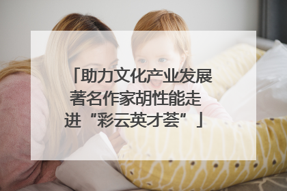 助力文化产业发展 著名作家胡性能走进“彩云英才荟”