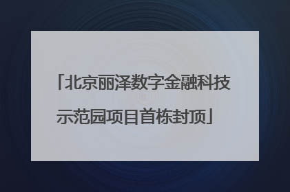 北京丽泽数字金融科技示范园项目首栋封顶