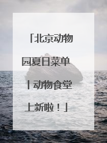 北京动物园夏日菜单丨动物食堂上新啦！