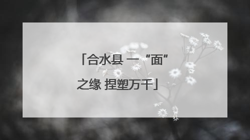合水县 一“面”之缘 捏塑万千
