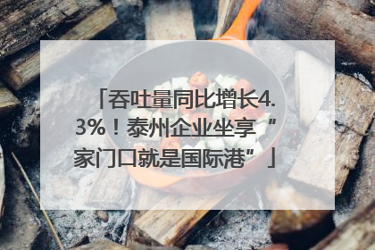 吞吐量同比增长4.3%！泰州企业坐享“家门口就是国际港”