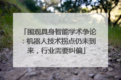 围观具身智能学术争论：机器人技术拐点仍未到来，行业需要纠偏