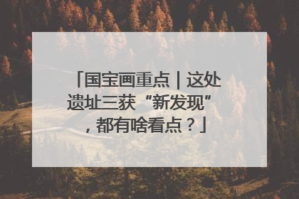 国宝画重点｜这处遗址三获“新发现”，都有啥看点？