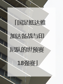 国足抵达雅加达备战与印尼队的世预赛18强赛