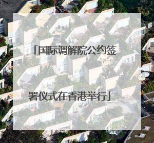 国际调解院公约签署仪式在香港举行