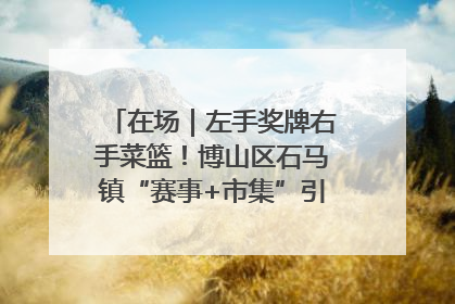 在场｜左手奖牌右手菜篮！博山区石马镇“赛事+市集”引燃周末经济