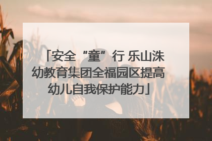 安全“童”行 乐山洙幼教育集团全福园区提高幼儿自我保护能力