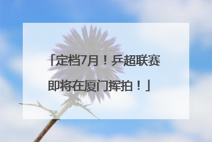 定档7月！乒超联赛即将在厦门挥拍！