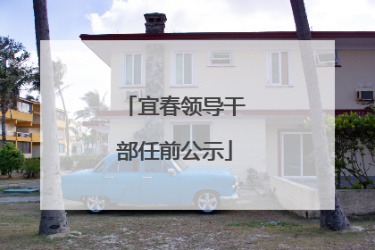 宜春领导干部任前公示