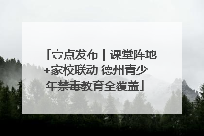 壹点发布｜课堂阵地+家校联动 德州青少年禁毒教育全覆盖