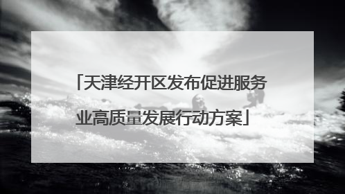 天津经开区发布促进服务业高质量发展行动方案