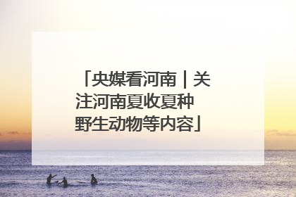 央媒看河南｜关注河南夏收夏种 野生动物等内容