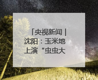 央视新闻｜沈阳：玉米地上演“虫虫大作战”