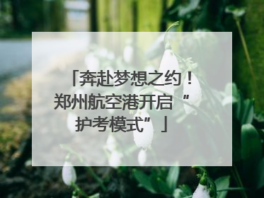 奔赴梦想之约！郑州航空港开启“护考模式”