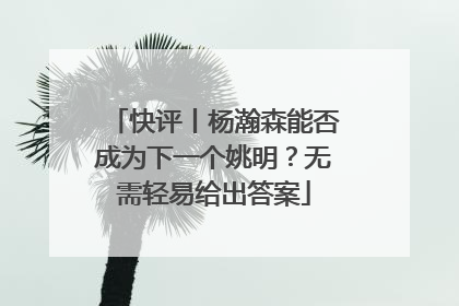 快评丨杨瀚森能否成为下一个姚明？无需轻易给出答案