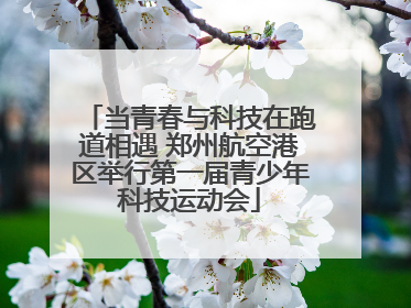 当青春与科技在跑道相遇 郑州航空港区举行第一届青少年科技运动会