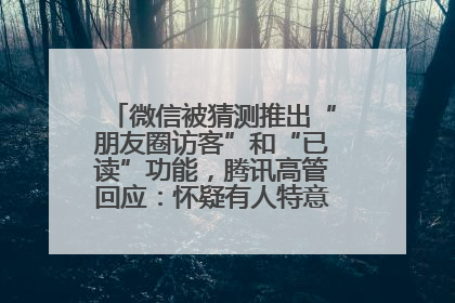微信被猜测推出“朋友圈访客”和“已读”功能，腾讯高管回应：怀疑有人特意反复翻炒流量