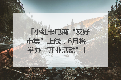 小红书电商“友好市集”上线，6月将举办“开业活动”