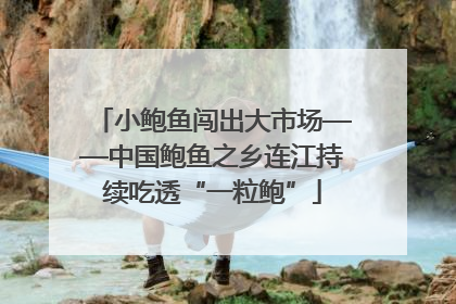 小鲍鱼闯出大市场——中国鲍鱼之乡连江持续吃透“一粒鲍”