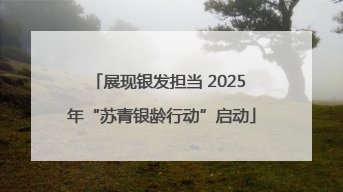 展现银发担当 2025年“苏青银龄行动”启动