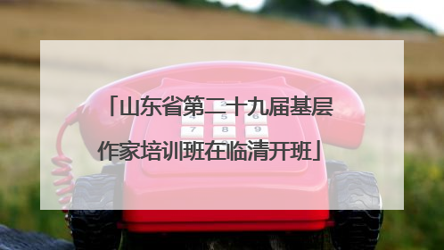 山东省第二十九届基层作家培训班在临清开班