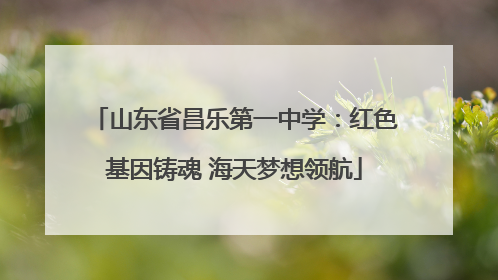 山东省昌乐第一中学：红色基因铸魂 海天梦想领航