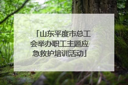 山东平度市总工会举办职工主题应急救护培训活动