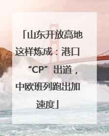 山东开放高地这样炼成：港口“CP”出道，中欧班列跑出加速度