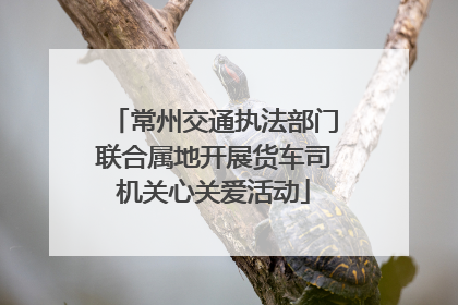 常州交通执法部门联合属地开展货车司机关心关爱活动