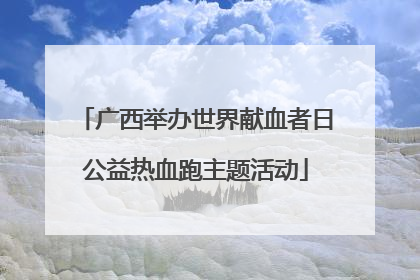 广西举办世界献血者日公益热血跑主题活动