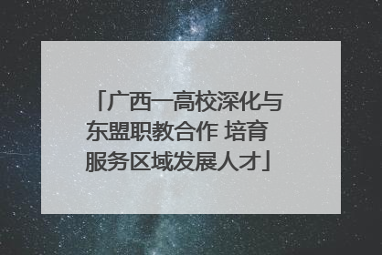广西一高校深化与东盟职教合作 培育服务区域发展人才