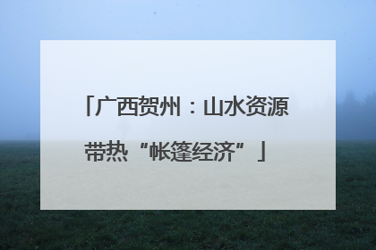 广西贺州：山水资源带热“帐篷经济”
